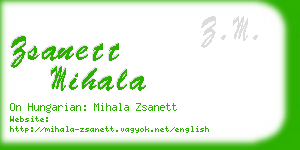 zsanett mihala business card